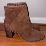 Brown Heeled Suede Boots Size 11 Photo 0