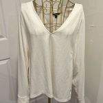 Banana Republic Ivory White Doleman Sleeve v neck Blouse w/long sleeves Size XL Photo 0
