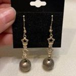 None Vintage Silver Tone Balls and Stars Women's Dangle Earrings Photo 0