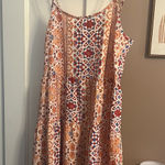 Backless Printed Sundress Orange Photo 0