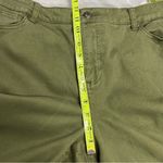 John Mark Khaki Cropped Women's Jeans 18w frayed asymmetrical fringe hemline Green Photo 5