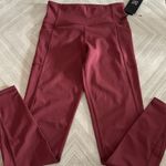 Lilybod  Women’s Maroon Side Pockets Leggings Photo 1