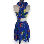 Blue floral Bandeau dress and skirt set OSFM floral polka dot stretch crepe knit Size undefined Photo 7