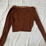 Brown Lace Trim V Photo 2