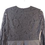 Mustard Seed Black Lace Plunging V Neck Mini Dress Witchy Size L Photo 10