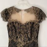 Marchesa Norte Golden Crest Lace Black Dress size 2 flawed Photo 1