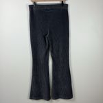 Aerie Groove On Ribbed Corduroy Flare Pants Gray Women’s Large Short High Rise Photo 5