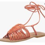 Seychelles  Women's Distant Shores Flat Sandal Coral Leather Women's Size 6 Beach Photo 0