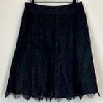 Carmen Marc Valvo  Midnight Lace Tulle A-Line Skirt - Size: 12 Photo 5