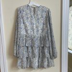 In The Style Elegant Floral Long Sleeve Dress with Tie Around Waist Photo 4