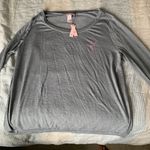 Victoria's Secret Victoria’s Secret Gray‎ Pajama Top with bow NWT Photo 1