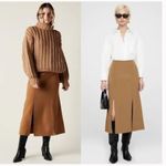ANINE BING  Lyn Wool Midi Skirt in Camel Sz XS Photo 1
