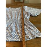 Papaya  Women's Light Blue Pheasant Top Blouse Size 16 Boho Scrunch Waist 0030 Photo 5