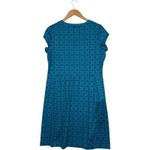 LL Bean Dress Womens Medium Green Blue Geometric Tennis Golf Performance Sporty Photo 1