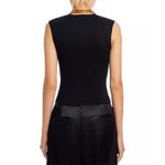 AQUA  Black Square Neck Sleeveless Knit‎ Tank Top Fitted Trendy Basic Photo 2