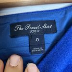 J.Crew  Bright Royal Blue Pencil Skirt in Double-Serge Wool Photo 4