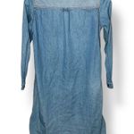 Denim Button Down Shirt Dress Size Small Blue Photo 8