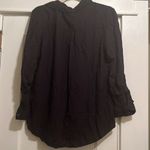 Faded Glory  | Basic Black Long Sleeved Button Up Shirt Top Size XL Photo 3