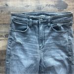 American Eagle Womens Gray Super High Rise Jegging Jeans Distressed Size 6 Long Photo 1