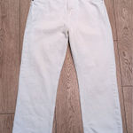 Avec Les Filles  Womens 29 Crop Straight Jeans White Denim Pants Capri Photo 0