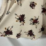 Torrid Cream Floral Thermal Sweater Womens 3X Waffle Knit Fall Boho Snap Up Top Photo 3