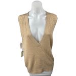Aritzia NEW  Babaton Sidney Tan Wool Cashmere Deep V Sweater Vest Top Size XXS Photo 1