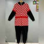 Disney  Red and Black Onesie with White Dots Photo 1