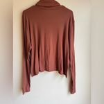 All In Motion Rust Long Sleeve Ribbed Top XL  Go-Dry Photo 3