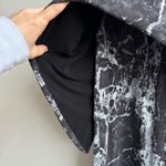 Balenciaga  Black Marble Print Rayon Trompe Loeil Short Sleeve Dress Size 4/36 Photo 3