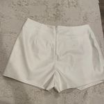 white faux leather envelope skort Photo 2