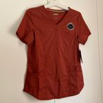 Scrubstar  Women's Fashion Premium Ultimate Mock Wrap Scrub Top Heather Clay S Photo 2