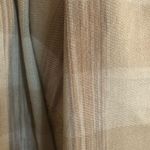 Vince Camuto NWT  Large Blanket Scarf Wrap Tan Plaid W/Fringe Winter Cozy Photo 5