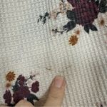 Torrid Cream Floral Thermal Sweater Womens 3X Waffle Knit Fall Boho Snap Up Top Photo 4