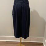 J.Crew  Navy Cascading Ruffle Pencil Skirt (Excellent Condition) Photo 4