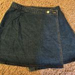 Amazon Dark Wash Adjustable Mini Jean Skirt Photo 0