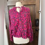 Anthropologie Maeve by Boho Calais Smocked Peasant Blouse Size Large Photo 4