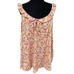 Torrid Floral Ruffle Tank Top Size 1 Boho Cottagecore Crinkle Gauze NWT Photo 3
