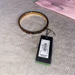 Kate Spade  Enamel Gold Tone Spot The Spade Bangle Bracelet Photo 3