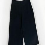ZARA Womens High Waisted Trouser Dress Pants Wide Leg Black Minimalist Medium Photo 0