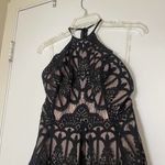 Glamorous NEW! Urban Outfitters  Black Lace Flare Halter mini dress Medium $129 Photo 3
