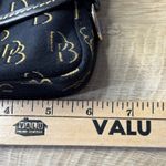 Dooney & Bourke Dooney Bourke Signature DB Logo Wristlet Clutch Black Beige Canvas Leather Y2K Photo 9