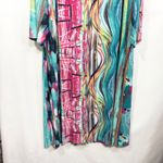 Robbie Bee Plus Size 3X Midi Dress Abstract Watercolor Casual Shift 1364 Photo 4