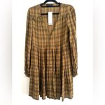 Urban Outfitters NWT  Plaid Long Sleeve Babydoll Dress Small Photo 3