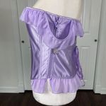 Adore Me Whimsical Fairy Purple Lilac Satin Off The Shoulder Corset M NWT Photo 8