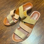 Lucky Brand Luck Brand Pink, Tan, Bronze Strapped Heel Sandal Photo 1
