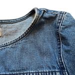 Madewell  Denim Frayed Step-Hem Dress Cascade Wash Blue, Sz S Photo 9