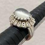 Sterling Silver Vintage 925 Signed  Chalcedony Natural Stone Ring Size 6.5 Photo 11
