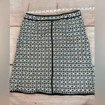 Talbots  Geometric Dots Circle Embroidered Pencil Skirt Black White Size 6 Office Photo 6
