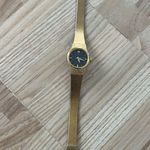 Seiko Vintage Ladies Watch Black Dial Gold-Tone Case, Hands Bracelet New Battery Photo 4