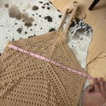 ZARA  Tan Crochet Halter Top Size‎ Large Photo 6